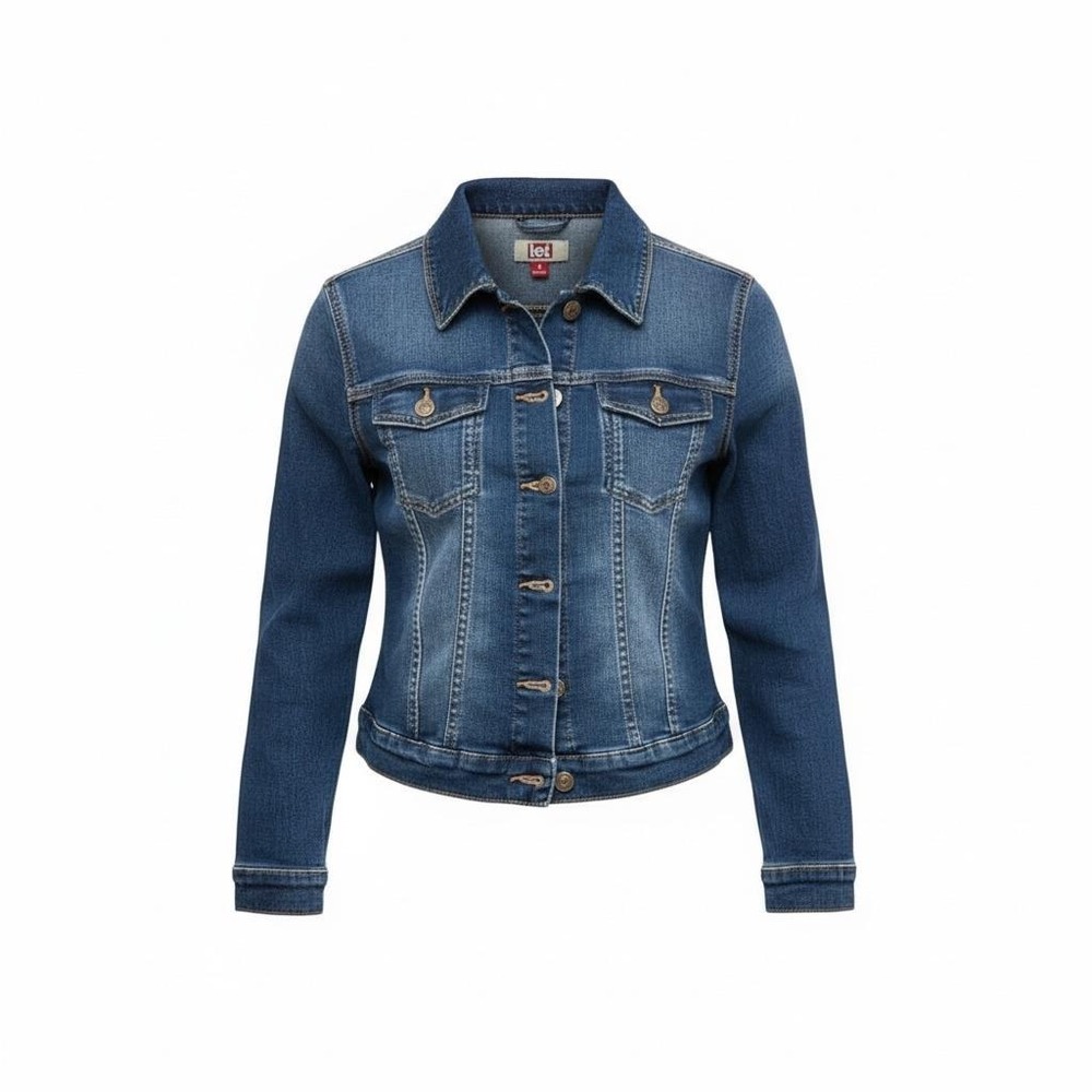 LEI vintage 90s denim jacket women's small Y2K classic medium wash trucker